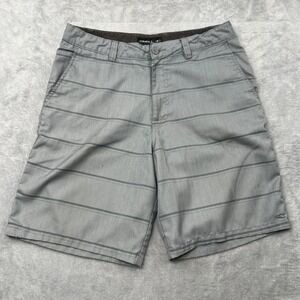 O'Neill Striped Hybrid Walk Shorts Size 34 Gray Mens Surf Casual Beachwear